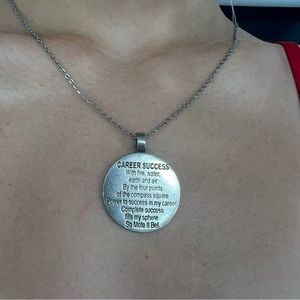 Wiccan Silver Career Success Sigil Necklace